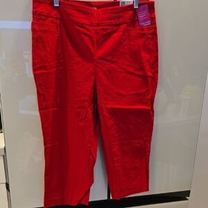 Kim Rogers Red Tummy Control Milennium Capri Pants